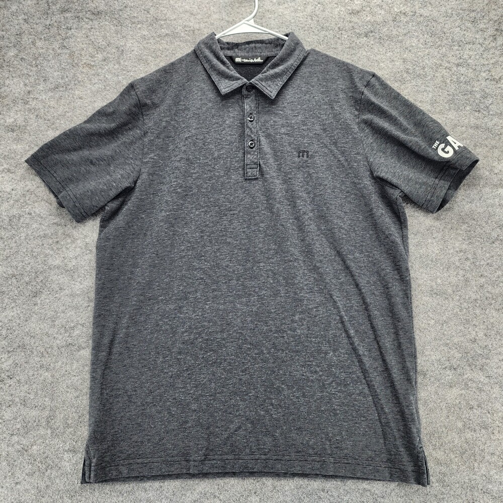 Travis Mathew Polo Shirt Mens Large Short Sleeve Gray Golf